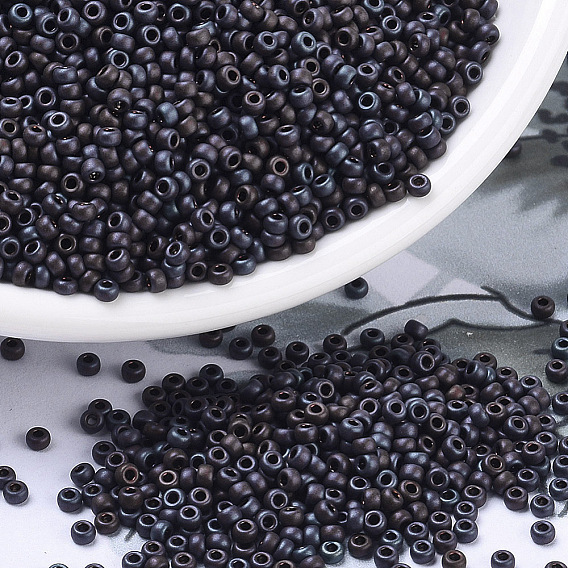 Миюки круглые бусины рокайль, японский бисер, 11/0, матовые цвета металлик