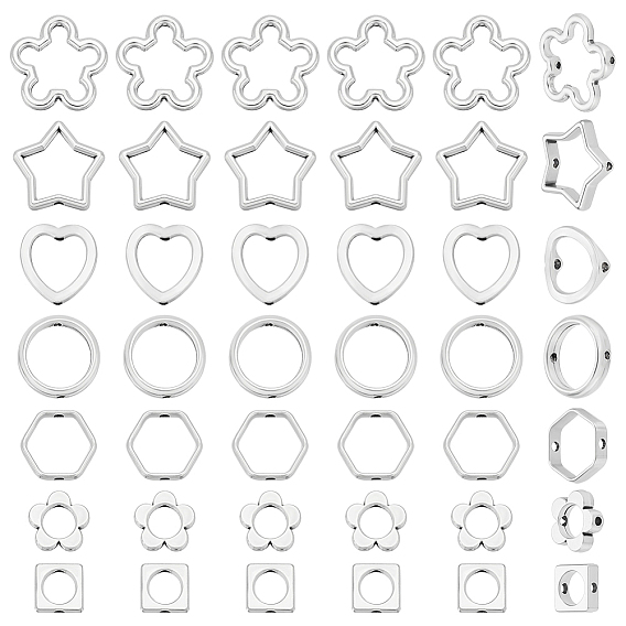 140шт 7 стили сплав бусины рамка, разнообразные