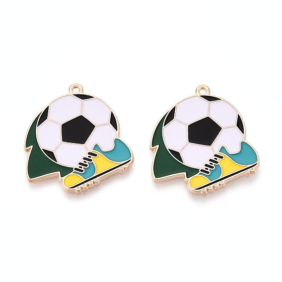 Подвески из эмали и сплава, футбольный мяч с подвесками в виде бутс, золотые