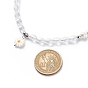 Bracelet extensible et collier pendentif fleur de marguerite en coquillage naturel, bijoux en perles de verre et de plastique pour femmes