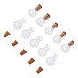 10Pcs Clear Glass Wishing Bottles, Bead Containers, with 10Pcs Cork Stopper