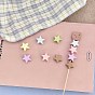 Opaque Acrylic European Beads, Large Hole Beads, Star