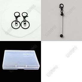 Kit de fabrication de porte-clés à perles en alliage