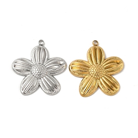 304 подвески из нержавеющей стали, цветочный шарм