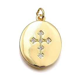 Стойка металлическая латунная микропрофилированная кубическая циркония подвески, овальные с крестом, с целью перехода в кольце, без кадмия и без свинца, долговечный