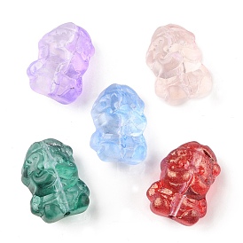 Transparent Glass Beads, Santa Claus for Christmas