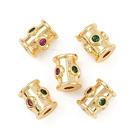 Латунные микро проложить кубического циркония бусы, cloumn