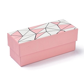 Boîtes de papier rectangle, pour rouge à lèvres, avec du raphia à l'intérieur