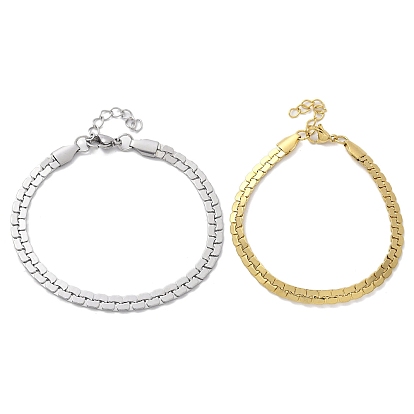 304 браслеты из нержавеющей стали со змеиными звеньями для женщин