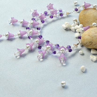 DIY Necklace Kits, Two Tiered Necklaces, Flower