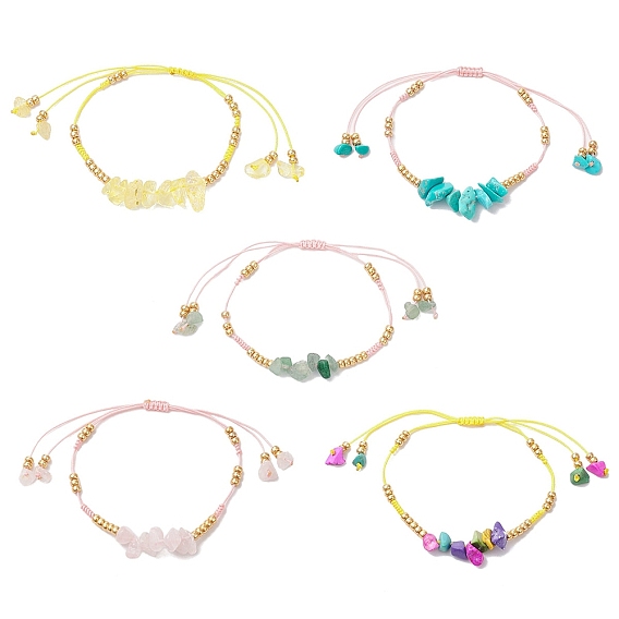 Синтетические и натуральные смешанные драгоценные камни, бусины рокайль и бусины миюки, плетеные браслеты из бусин