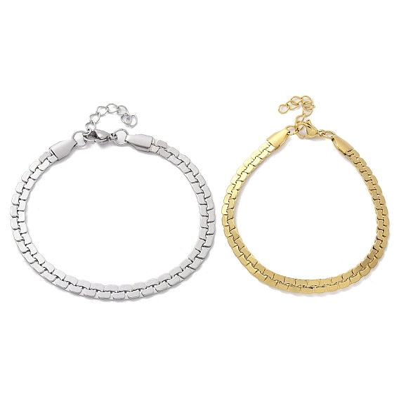 304 браслеты из нержавеющей стали со змеиными звеньями для женщин