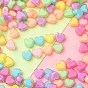 240Pcs 8 Colors Heart Acrylic Beads, Bead in Bead