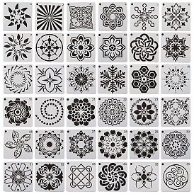 Gorgecraft Plastic Drawing Stencil, Drawing Scale Template, For DIY Scrapbooking, Floral Pattern