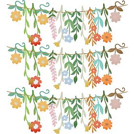 Подвесные баннеры с бумажными цветами, для праздничного украшения дома