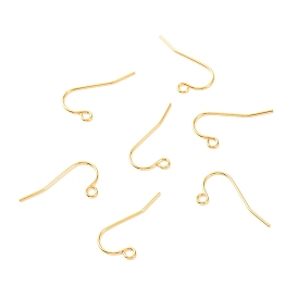 Crochets d'oreille en laiton, avec boucle horizontale, plaqué longue durée
