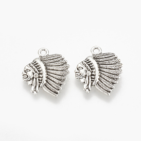 Tibetan Style Alloy Pendants, Native American Charm, Cadmium Free & Lead Free