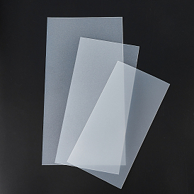 6Pcs 3 Styles Frosted Translucent Rectangle Plastic Bag Bottom, for Women Bags Handmade DIY Accessories