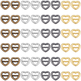 360шт 4 цвета пряжки из сплава, сердце