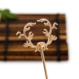 Zhongxing cast copper simple handmade diy antler hairpin hairpin Hanfu headdress hairpin jewelry accessories