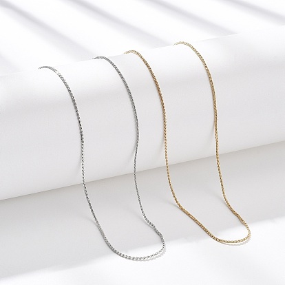 1мм 304 ожерелья из нержавеющей стали в виде змеевидной цепи для женщин и мужчин