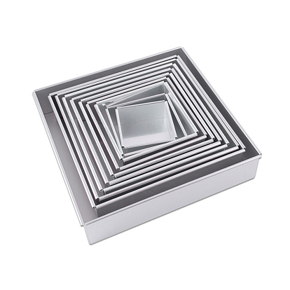 Алюминиевая форма для кекса со съемным дном, чизкейк, квадратный