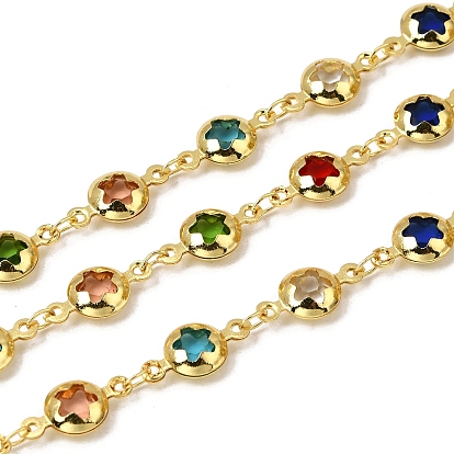 Латунные плоские круглозвенные цепи, со стеклом, стойки покрытие, долговечный, без свинца и без кадмия, пайки, с катушкой