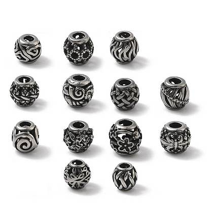 304 из нержавеющей стали европейские шарики, бусины с большим отверстием, рондель