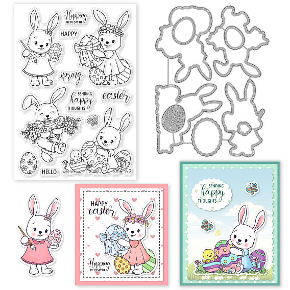 Наборы для изготовления альбомов своими руками, включая 1 штампы из листового ПВХ и 1 трафареты из углеродистой стали из поликарбоната, пасхальное яйцо