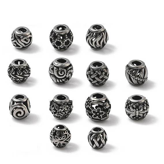 304 из нержавеющей стали европейские шарики, бусины с большим отверстием, рондель