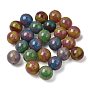Two-tone Opaque Resin & Glitter Powder Beads, Round