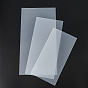 6Pcs 3 Styles Frosted Translucent Rectangle Plastic Bag Bottom, for Women Bags Handmade DIY Accessories