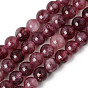 Natural Quartz Beads Strands, Dyed & Heated, Imitation Quartz, Round, Purple