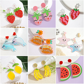 Акриловые болтаться серьги стержня