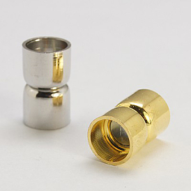 Alloy Magnetic Clasps with Glue-in Ends, Jewelry Findings, Column