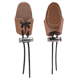 1Регулируемая защита большого пальца из искусственной кожи для стрельбы, со сплавочной фурнитурой