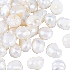 1 нити натуральных культивированных пресноводных жемчужных бусин, двух сторон полированной