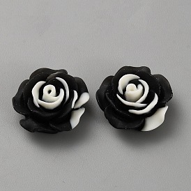 Светящиеся непрозрачные кабошоны из непрозрачной смолы, светящийся в темноте цветок розы