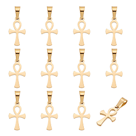 12шт. пасхальная тема 304 подвески из нержавеющей стали, Анк крест