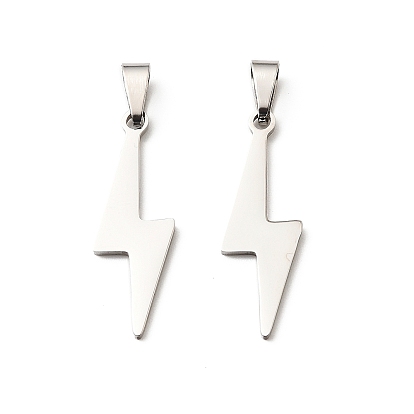 201 подвески из нержавеющей стали, шарм молнии, анти-тускнение