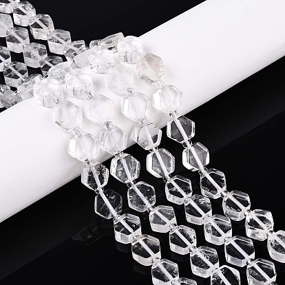 Природных кристаллов кварца бисер нитей, шестиугольник, горного хрусталя, с бисером