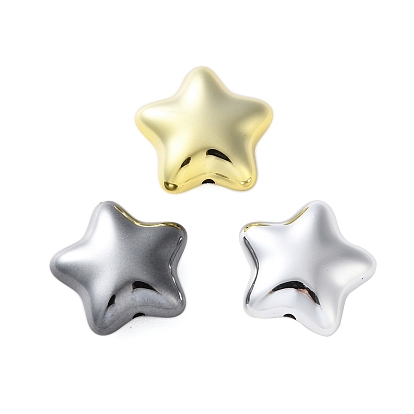 Гальванопокрытие непрозрачные акриловые бусины, звезда