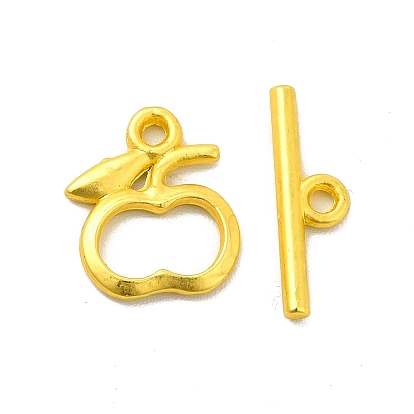 Rack Plating Alloy Toggle Clasps, Apple