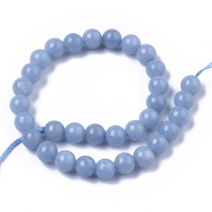 Synthetic Angelite Beads Strands, Round