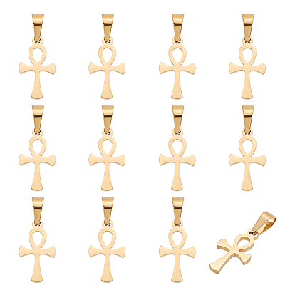 12шт. пасхальная тема 304 подвески из нержавеющей стали, Анк крест