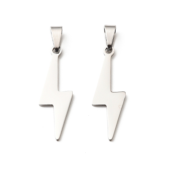 201 подвески из нержавеющей стали, шарм молнии, анти-тускнение