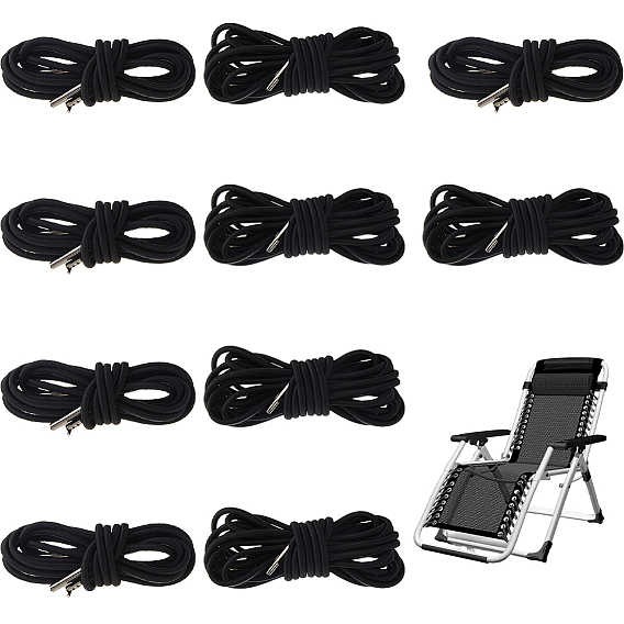 4 шт. 2 размеры полиэстеровые эластичные шнуры с металлическим наконечником, круглые