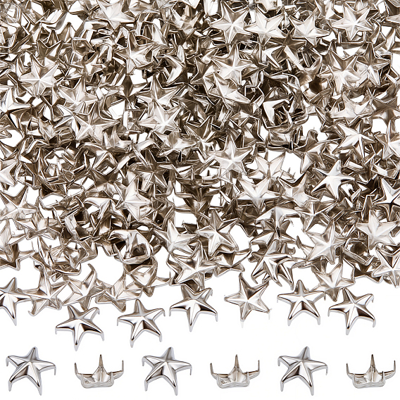 400шт. заклепки из сплава, звезда