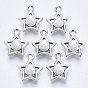 ABS Plastic Imitation Pearl Pendants, with UV Plating Acrylic Findings, Star
