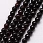 Natural Dyed & Heated Black Agate Bead Strands, Round,